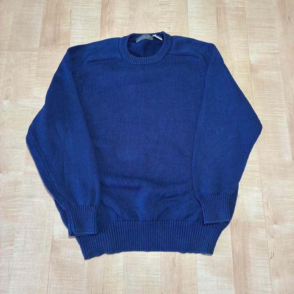 Lord & Taylor The Man's Shop Heavyweight Cotton Knit Crewneck Sweater Large